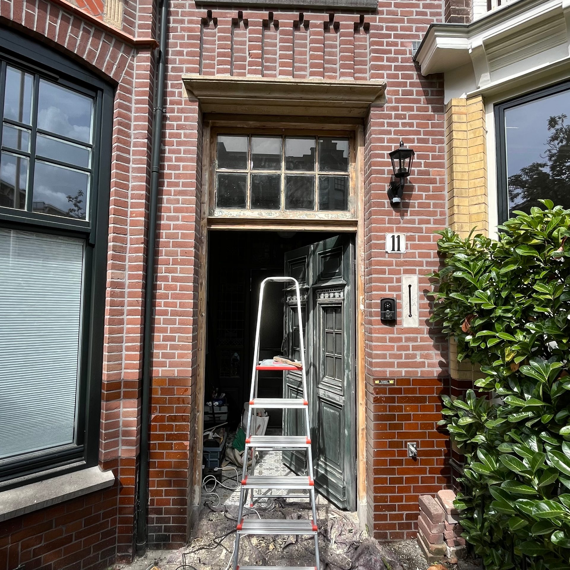 Dubbele voordeuren geschilderd in Den Haag