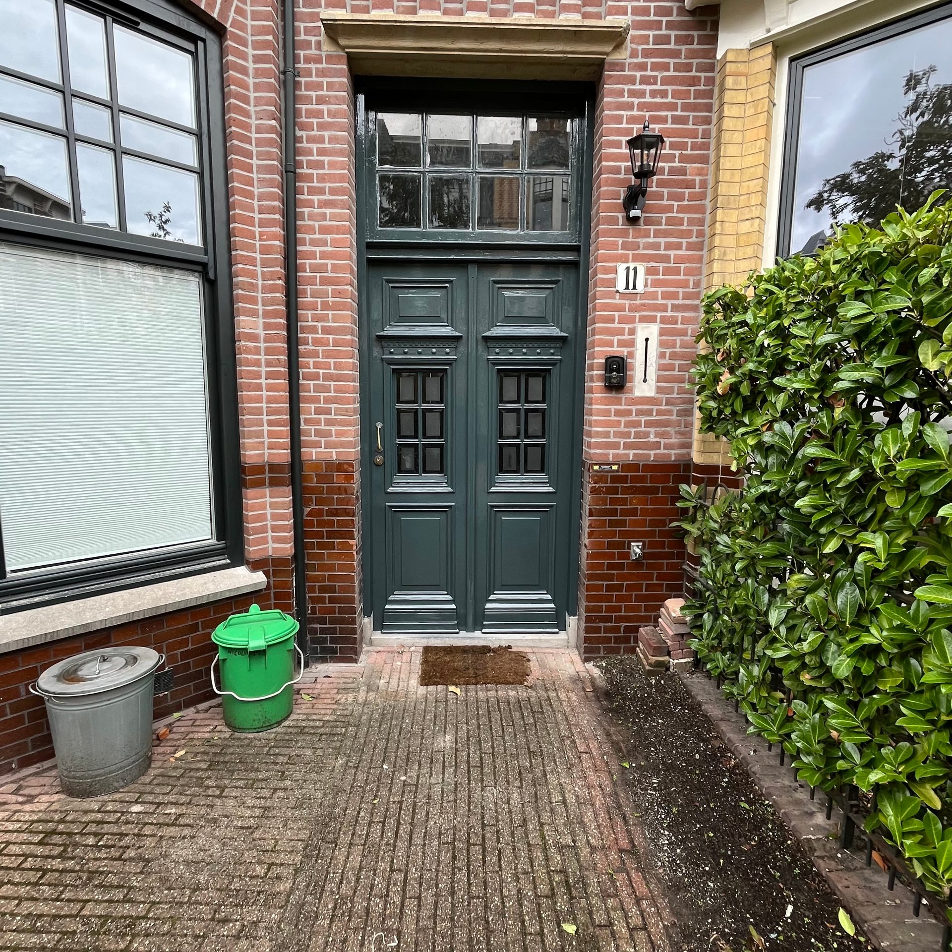 Dubbele voordeuren geschilderd in Den Haag